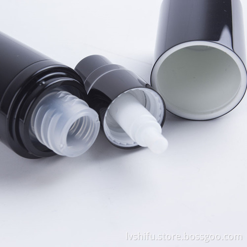 Factory Price Black Pump Plastic Cosmetic Vacuum Bottle